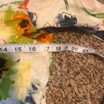 Coldwater Creek  Floral Linen Button‎ Down Shirt XS Colorful Flowers Photo 5