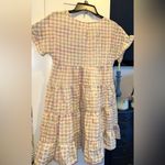NWT BiBi SHORT SLEEVE TIERED LOOSE FIT MULTI PLAID MINI DRESS Photo 10