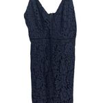 ASTR the Label Revolve Navy Lace Lined Mini Dress Sleeveless Size Small Blue Photo 2