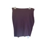 Ann Taylor Womens Midi Skirt Pencil Cut Back Zip Plum Petite Size 8 Photo 1