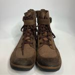 UGG  Tulane ankle lace up boots brown women’s size 8 trendy winter casual Photo 2
