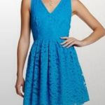 BB Dakota NWT  Sea Blue Kerry Double V-Neck Fit And Flare Lace Dress Plus Sz 22 Photo 0