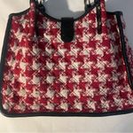 Vera Bradley Americana Red/white with black trim tote magnetic snap purse/ Bag Photo 1