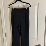 Aerie OFFLINE Black OG Foldover High Waisted Super Flare Leggings Size Medium Photo 5