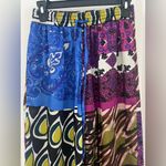 ZARA Patchwork Print Pants Pajama Style Flowy Blue Purple (Size XS) Photo 4