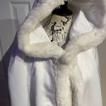 David's Bridal Cape NWOT Faux Fur Winter Wedding Bride Costume Halloween Fairy Satin Cover Photo 2
