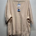 Ella Moss  Women's Elbow Sleeve Shirt/Sweater Lightweight, Size-3X, Cream New Photo 0