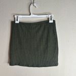 Good American  Always Fits Mini Skirt Size 3/4 which is a L/XL olive green Photo 1