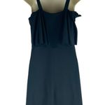 Anthropologie Anthro Maeve Cold Shoulder Flounce Mini Dress Black Size XS Photo 6