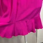 Amanda Uprichard  100% silk hot pink fuscia mini halter dress w/ ruffle - XS Photo 4