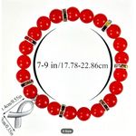 Inspirational Beaded Cancer Survivor Breast Unisex Gift bracelet Purple Crystal Photo 3