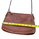 Brooks Brothers  Chain Strap Shoulder Bag‎ Brown Caramel Leather Minimalist Photo 6