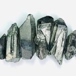 PEWTER Quartz Crystal Boho Hair Barette Clip Silver Photo 0