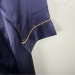 Victoria's Secret VICTORIA’S SECRET Dark Purple Gold Trim Long Sleeves Belted Waist Robe Large Photo 6