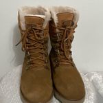 BEARPAW Kayla II Waterproof Suede Boots with Sheepskin Lining β Size 7(B35) Photo 0