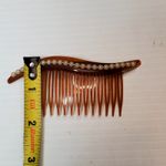 Vtg Side Swept Hair Comb Faux Pearl 4" x 2" Photo 3