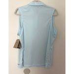 Nike NWT  Dri FIT Victory Glacier Blue Womens Sleeveless Golf Polo Shirt XL Photo 3