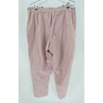 Beach Lunch Lounge Size XL Small Linen Blend Pants Pink Stripe Pull On Waist Tie Photo 1