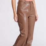 PacSun Brown Vegan Leather Flare pants - size XS Photo 1