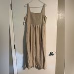 Old Navy  Tan Linen Dress Large NWT Photo 1
