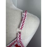 Miken Swim Sheer Purple Red Tie Dye Pom Pom Swim Beach Coverup M Size M Photo 3