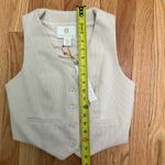 House of Harlow NWT Woman’s  Button-Up Vest Size XS  Ivory Photo 5