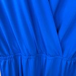 Tommy Bahama  Royal Blue Faux Wrap Sleeveless Elastic Waist Dress Size Medium Photo 3