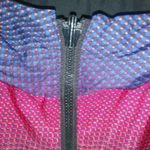 GapFit M Reversible Hoodie Front Zip Windbreaker Pink Purple Dots Running Jacket Photo 6
