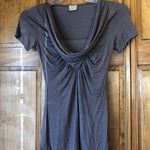 Daytrip Light Brown Short Sleeve Cowl Neck Shirt Photo 0