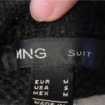 Mango MNG oversized sweater fuzzy colorblock Black, gray, green knit S small Photo 6