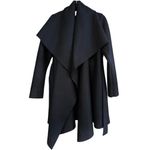 NWOT HARRIS WHARF LONDON Pressed Wool Blanket Wrap Coat Size Small Black Photo 5