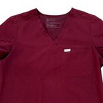 FIGS Catarina One Pocket Scrub Top Burgundy Small Nurse Healthcare Hospital Photo 1