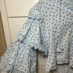 The Shirt By Rochelle Behrens The Tiered Sleeve Shirt Blue Size XS Photo 6