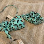 BCBGeneration  NWT leopard blue black bathing suit bikini large Photo 3