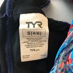 TYR Womens Quake Brooke Bikini Top Strappy Geometric Blue Orange S 4/6 Photo 5