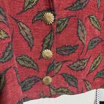 Vintage 90s Painted Pony Tapestry Blazer Jacket Fall Leaves USA Womens Medium Red Photo 7