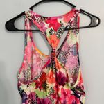 OP Floral & Leopard Print Racerback Swimsuit Cover Up Dress Women’s Size Medium Photo 4