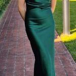 Petal and Pup Persia Emerald Green Satin Midi Cowl Neck Slip Dress 4 Photo 7