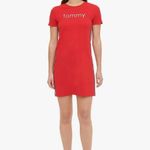 Tommy Hilfiger Short Sleeve Tee Shirt Dress in Red Size Small Photo 7