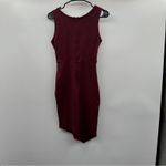 Betabrand No Sweat Sleeveless Burgundy Red Asymmetrical Sheath Dress Size XS Photo 7