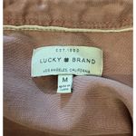 Lucky Brand  Shirt Womens Medium Pink Lyocell Button Front Utility Top Roll Tab Photo 4