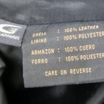 Vintage 90s Siena Black Leather Blazer Trench Coat Size M Photo 6