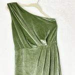 Baltic Born  Kourtney Velvet One Shoulder Midi Dress Sage Size Small NEW Stretch Photo 3