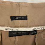 Worthington EUC  women’s tan‎ modern fit cropped leg casual pants size 12 Photo 4
