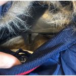 Ultim8 Navy faux fur collar Snake And rose appliqué bomber Jacket Juniors XL Blue Photo 4