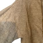 H&M Tan Long Batwing Sleeve Hooded Drawstring Neck Knit Sweater Women Sz L Photo 5