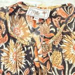 Mille Autumn Harvest Floral Midi Dress XS Brown Photo 9