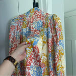 Hunter Bell NWOT  Blakely Dress Silk Belted Long Sleeve Floral Patchwork Photo 8