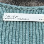 Oak + Fort Blue Ribbed Sweetheart Sweater Medium Photo 1