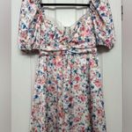 For Love & Lemons  Juliet Floral Satin Puff
Sleeve Mini Dress Size Small Photo 3